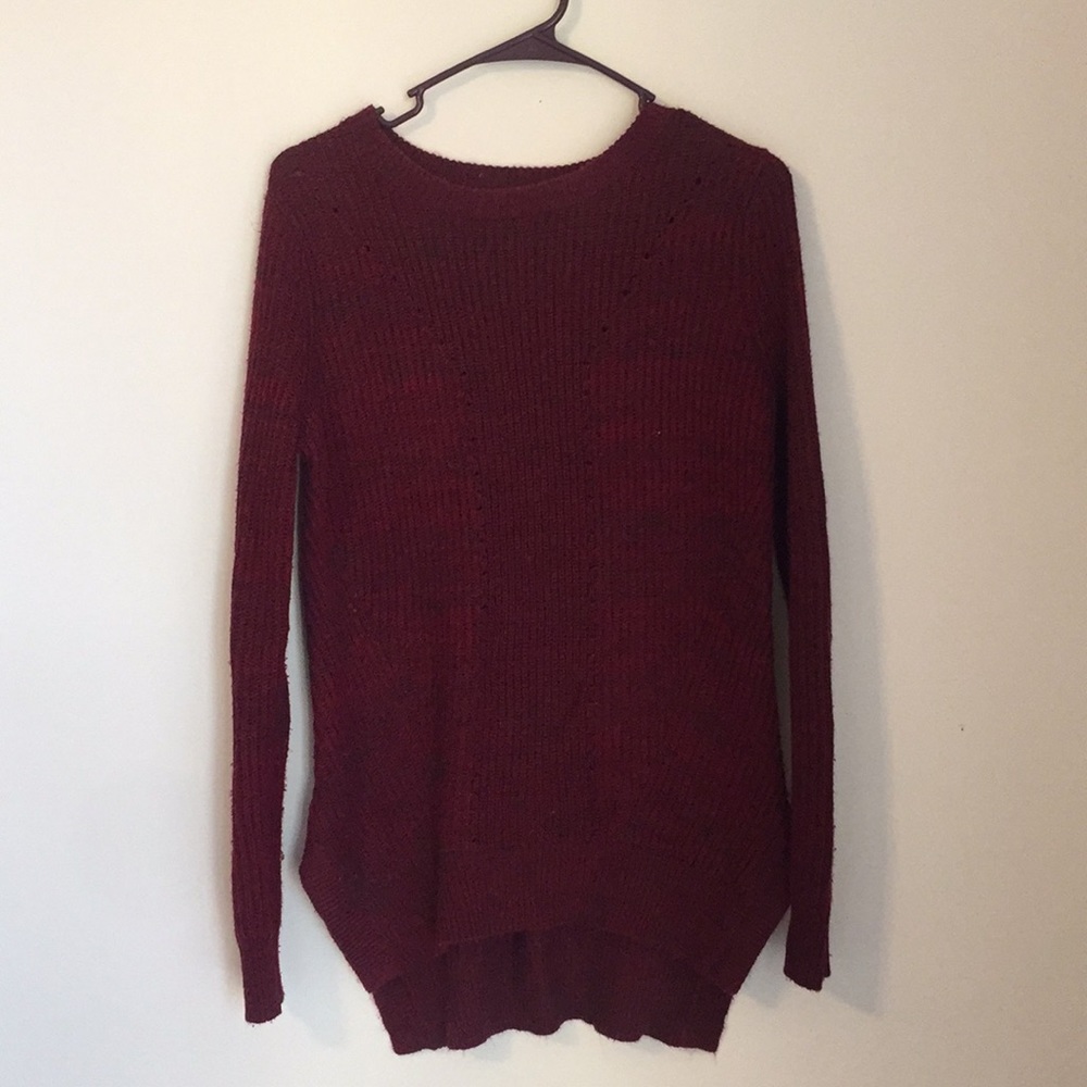 Maroon, long sweater